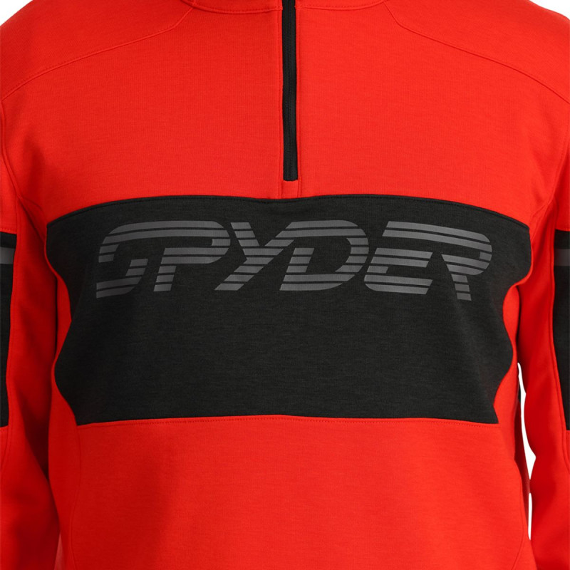 Pánska lyžiarská mikina Spyder SPEED FLEECE 1/2 ZIP  - červená
