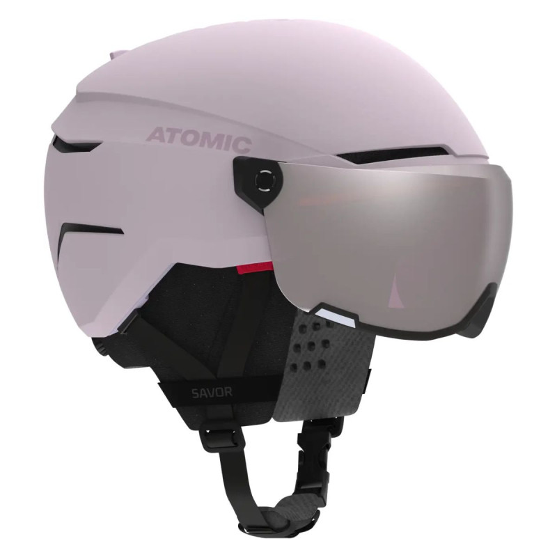 Dětská lyžařská helma Atomic SAVOR VISOR JR  - světle fialová