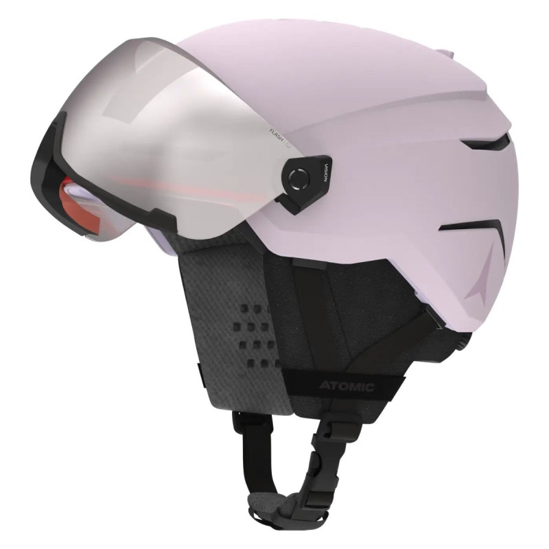 Dětská lyžařská helma Atomic SAVOR VISOR JR  - světle fialová