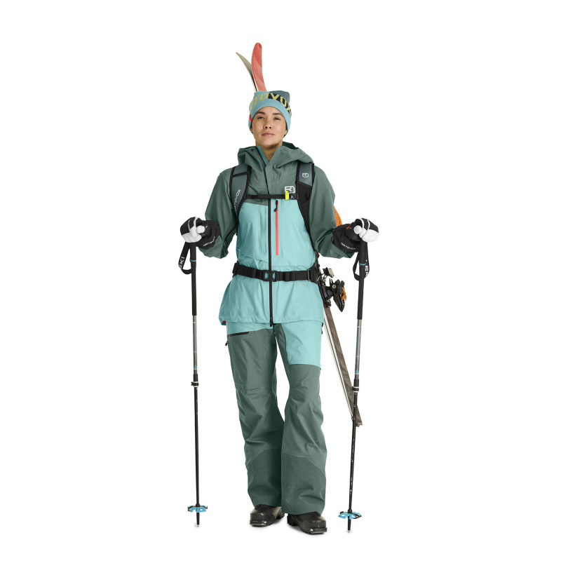 Dámske nohavice Ortovox 3L RAVINE SHELL PANTS  - šedá