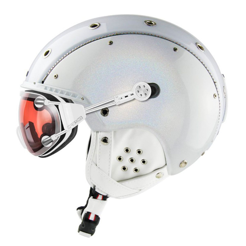 Dámska lyžiarská prilba Casco SP-3 LIMITED CRYSTAL  - biela
