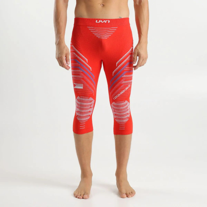 Pánské lyžařské funkční kalhoty UYN NATYON 3.0 CZECH REPUBLIC MEDIUM  - červená