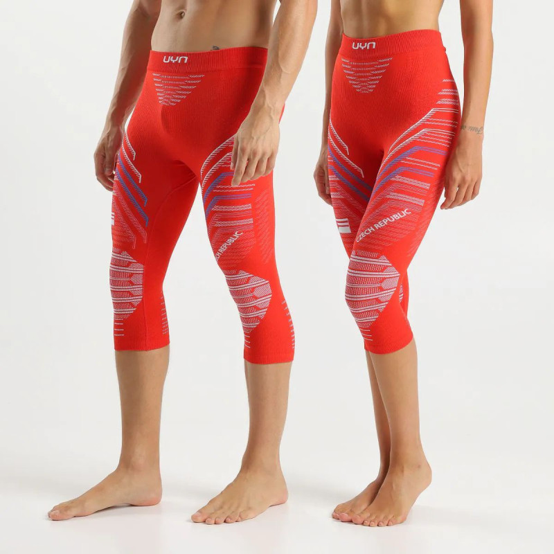 Pánské lyžařské funkční kalhoty UYN NATYON 3.0 CZECH REPUBLIC MEDIUM  - červená