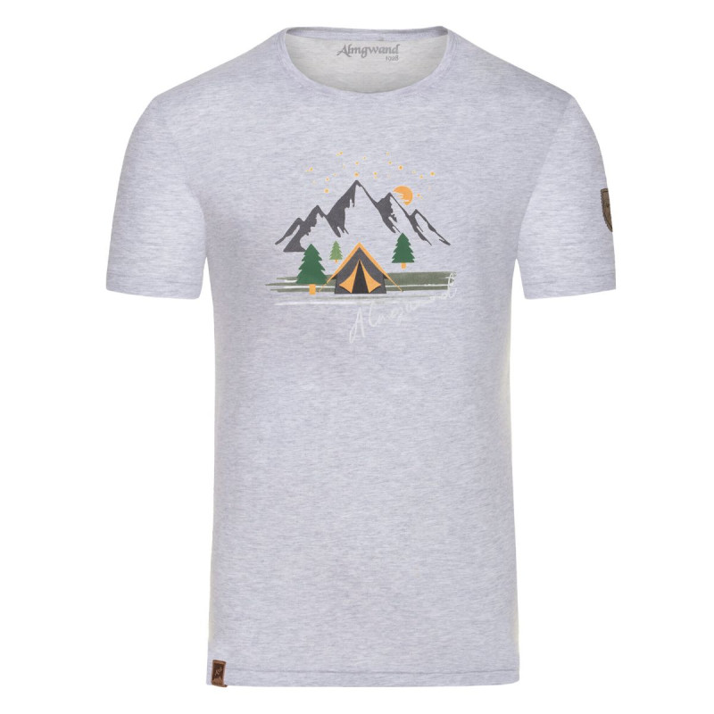 Pánske tričko Almgwand DUSLERALM  - svetlo šedá