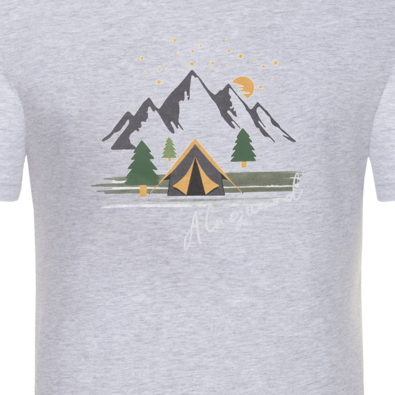 Pánske tričko Almgwand DUSLERALM  - svetlo šedá