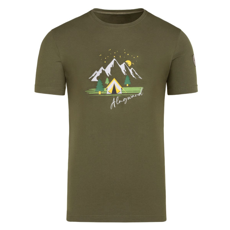 Pánske tričko Almgwand DUSLERALM  - khaki
