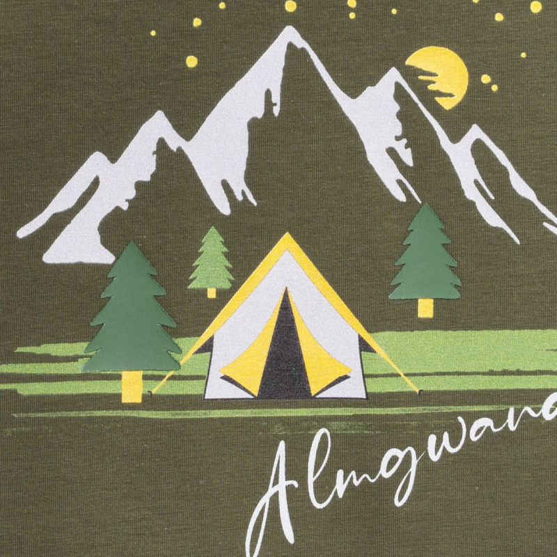 Pánske tričko Almgwand DUSLERALM  - khaki