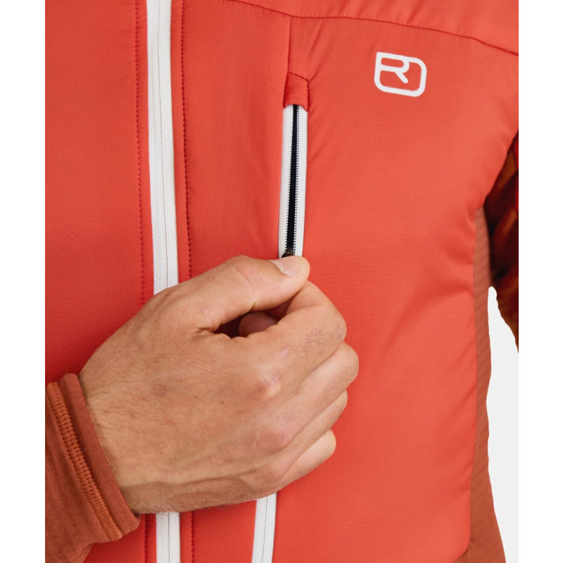 Pánska bunda Ortovox WESTALPEN SWISSWOOL HYBRID  - oranžová