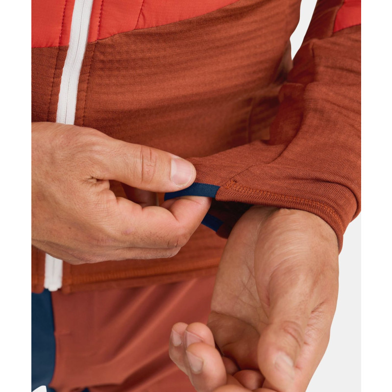 Pánska bunda Ortovox WESTALPEN SWISSWOOL HYBRID  - oranžová