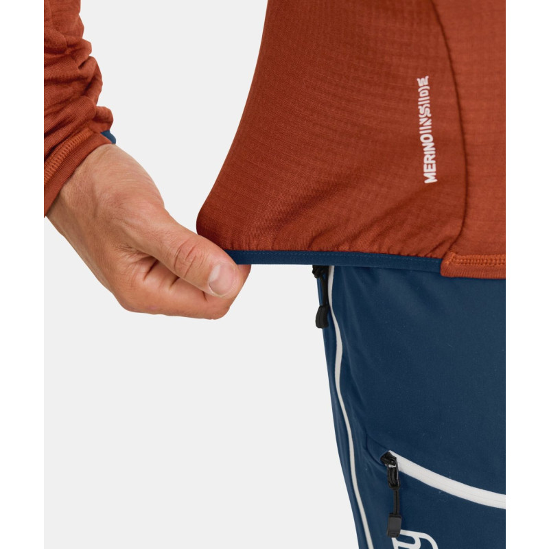 Pánska bunda Ortovox WESTALPEN SWISSWOOL HYBRID  - oranžová