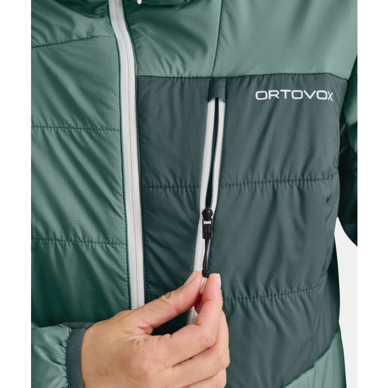 Dámska bunda Ortovox SWISSWOOL PIZ DUAN JACKET  - tmavo zelená