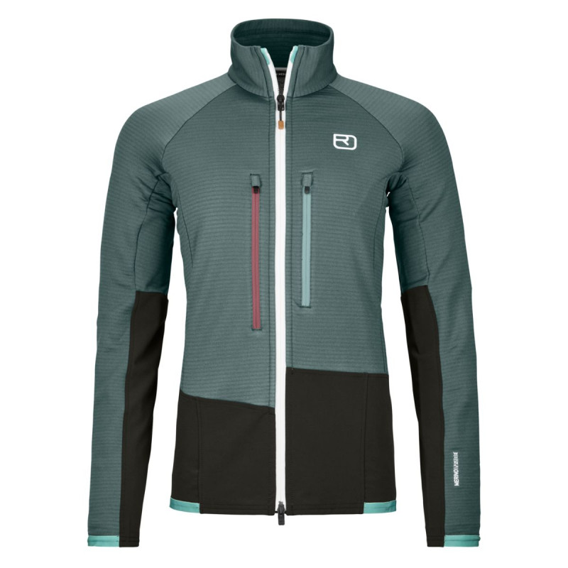 Dámska mikina Ortovox FLEECE RIB JACKET  - tmavo šedá