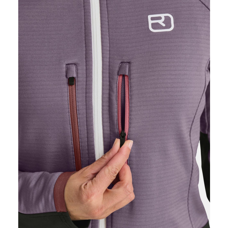 Dámska mikina Ortovox FLEECE RIB JACKET  - tmavo šedá