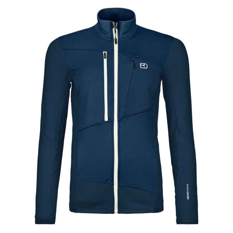 Dámska mikina Ortovox FLEECE GRID JACKET  - tmavo modrá