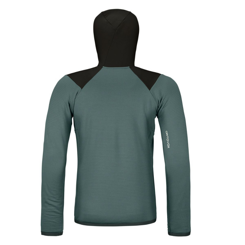 Pánska mikina Ortovox FLEECE GRID HOODY  - tmavo šedá
