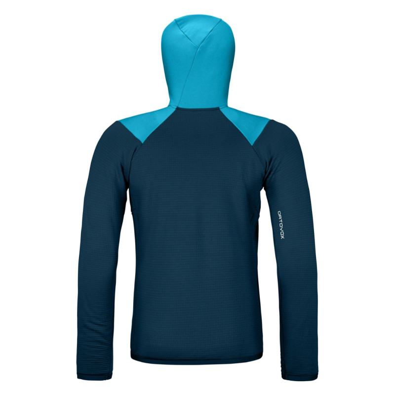 Pánska mikina Ortovox FLEECE GRID HOODY  - modrá