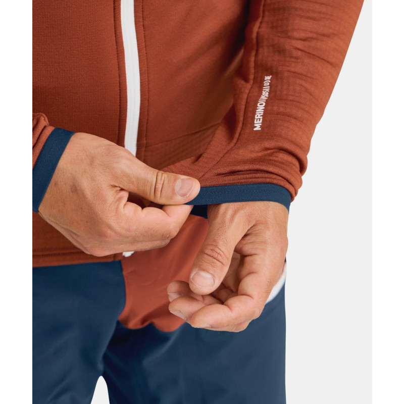 Pánska mikina Ortovox FLEECE GRID HOODY  - modrá