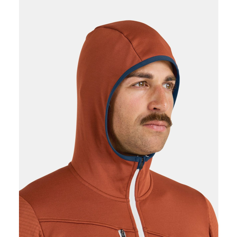 Pánska mikina Ortovox FLEECE GRID HOODY  - modrá