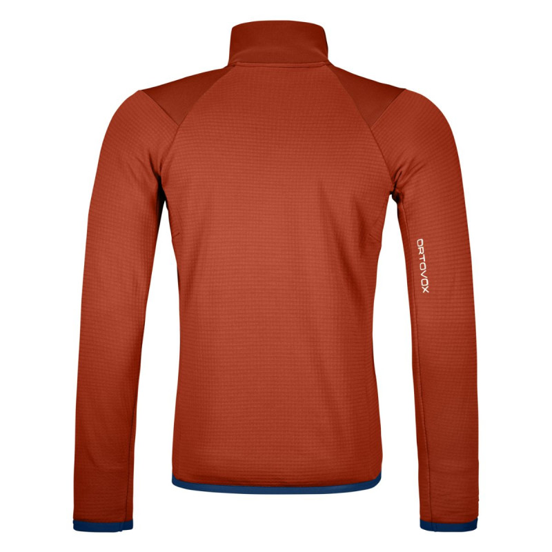 Pánska mikina Ortovox FLEECE GRID JACKET  - hnedá