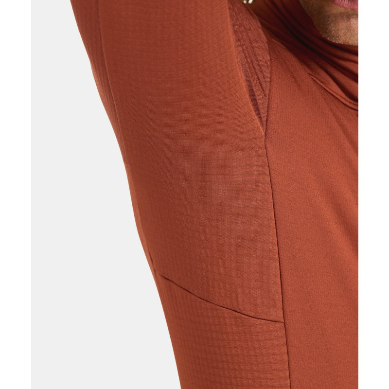 Pánska mikina Ortovox FLEECE GRID JACKET  - hnedá