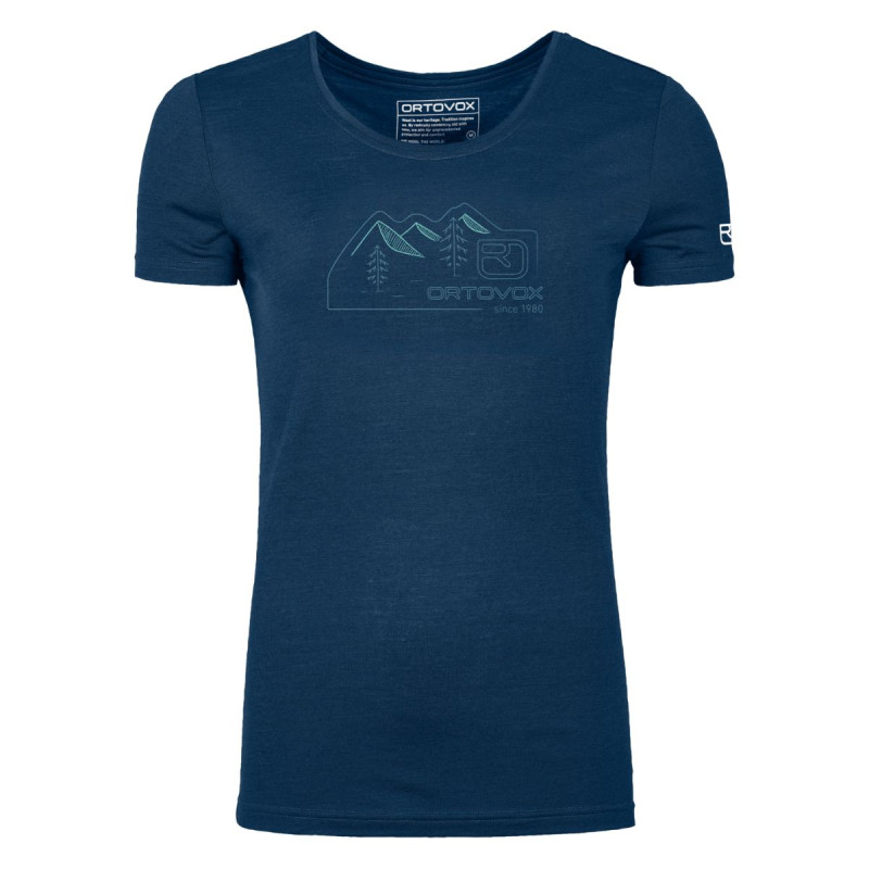 Dámské funkční tričko Ortovox 150 COOL VINTAGE BADGE TS  - tmavě modrá