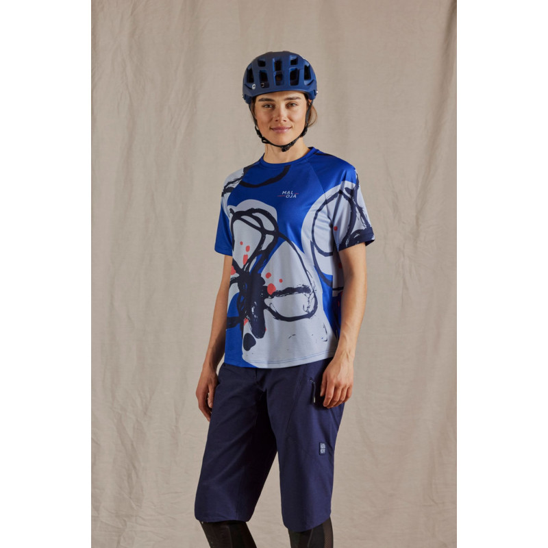 Dámsky cyklistický dres Maloja MIJANESM. MULTI 1/2  - modrá