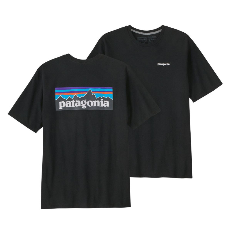 Pánske tričko Patagonia P-6 LOGO RESPONSIBILI-TEE  - čierna