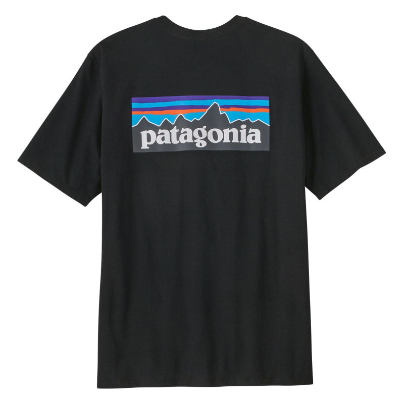 Pánske tričko Patagonia P-6 LOGO RESPONSIBILI-TEE  - čierna