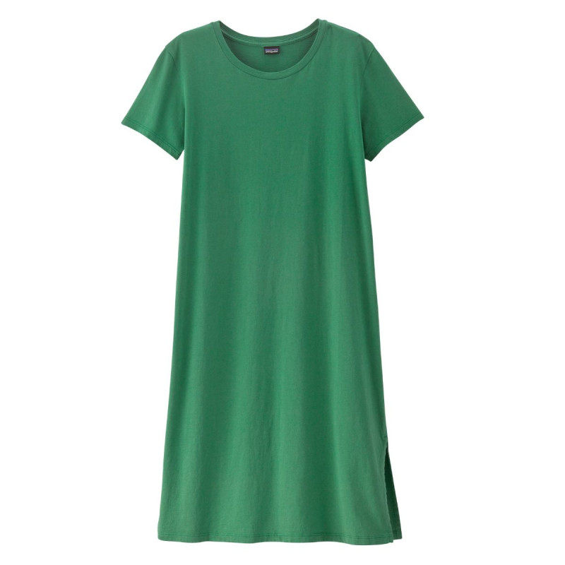Dámské šaty Patagonia REGENERATIVE ORGANIC CERTIFIED COTTON T-SHIRT DRESS  - zelená
