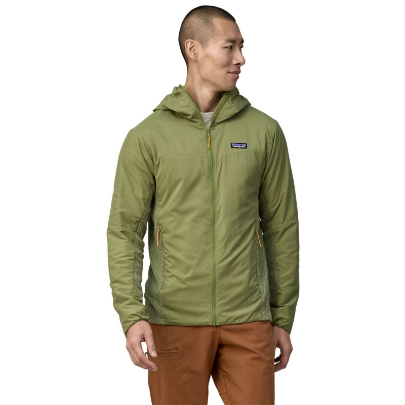 Pánska bunda Patagonia NANO-AIR LIGHT HYBRID HOODY  - svetlo zelená