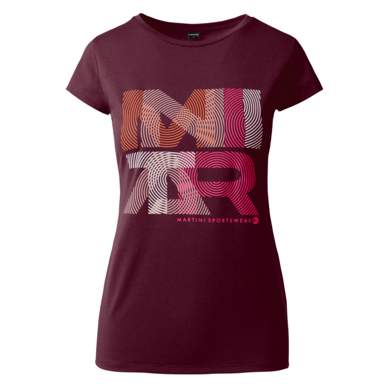 Dámske turistické funkčné tričko Martini Sportswear HIGHVENTURE  - vínová