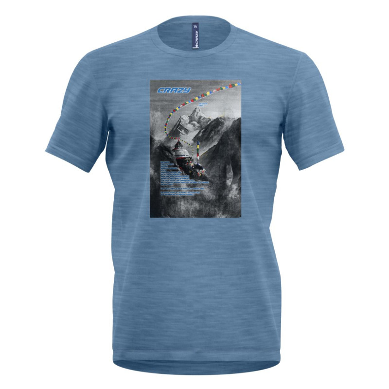 Pánské tričko Crazy JOKER  - světle modrá