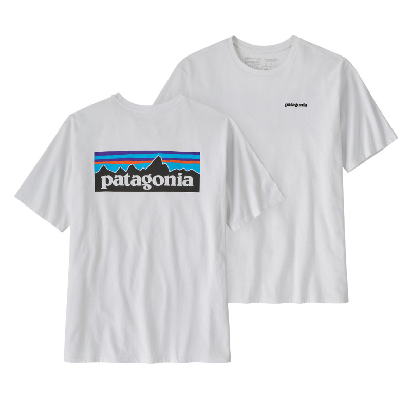 Pánské tričko Patagonia P-6 LOGO RESPONSIBILI-TEE  - bílá