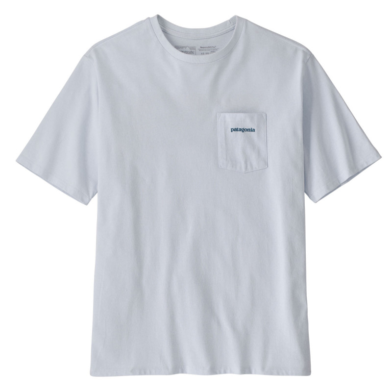 Pánske tričko Patagonia BOARDSHORT LOGO POCKET RESPONSIBILI-TEE  - biela