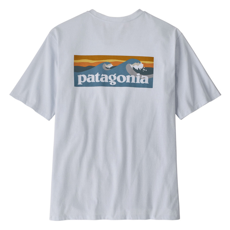 Pánske tričko Patagonia BOARDSHORT LOGO POCKET RESPONSIBILI-TEE  - biela