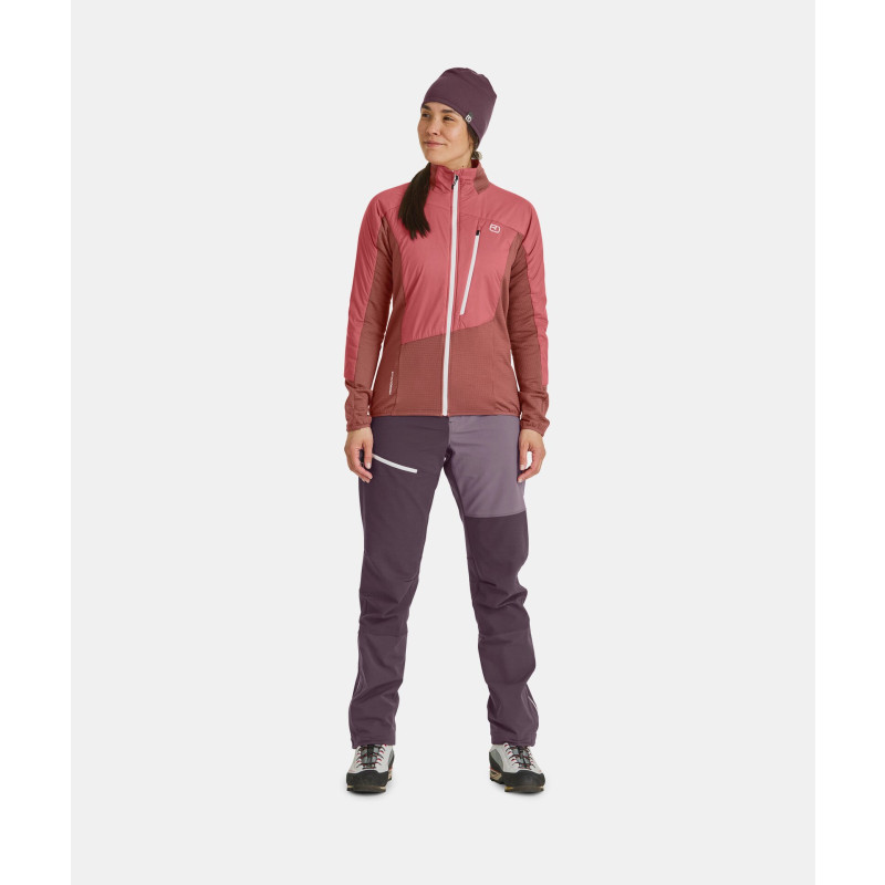 Dámska bunda Ortovox WESTALPEN SWISSWOOL HYBRID  - ružová