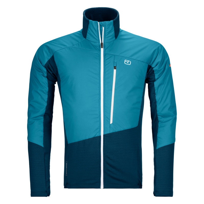 Pánská bunda Ortovox WESTALPEN SWISSWOOL HYBRID  - modrá