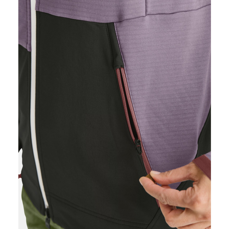 Dámská mikina Ortovox FLEECE RIB HOODY  - tmavě šedá