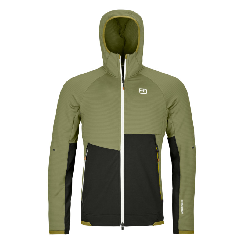 Pánská mikina Ortovox FLEECE RIB HOODY  - khaki