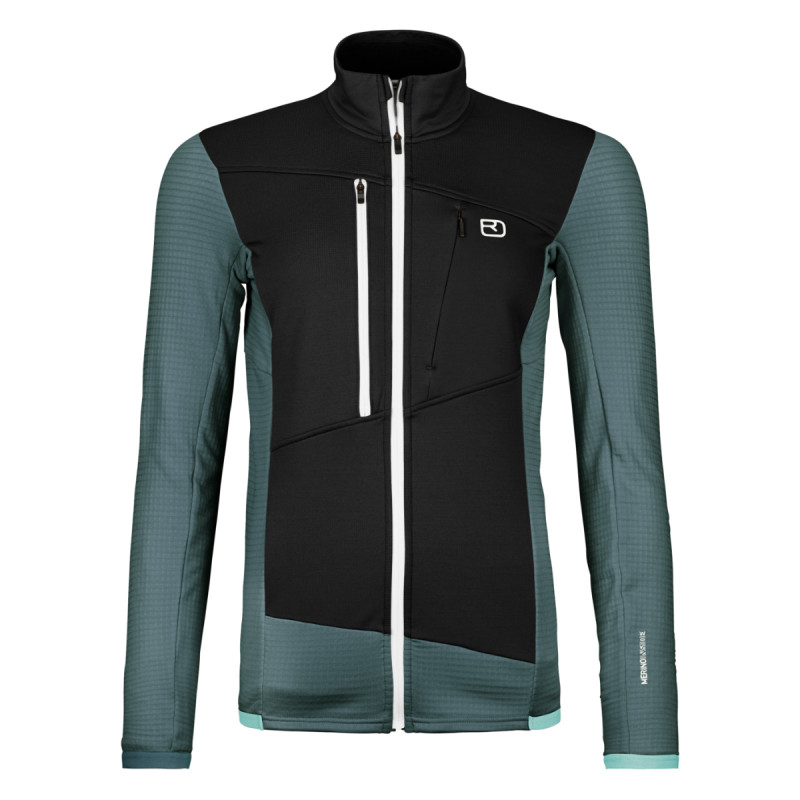 Dámska mikina Ortovox FLEECE GRID JACKET  - tmavo šedá