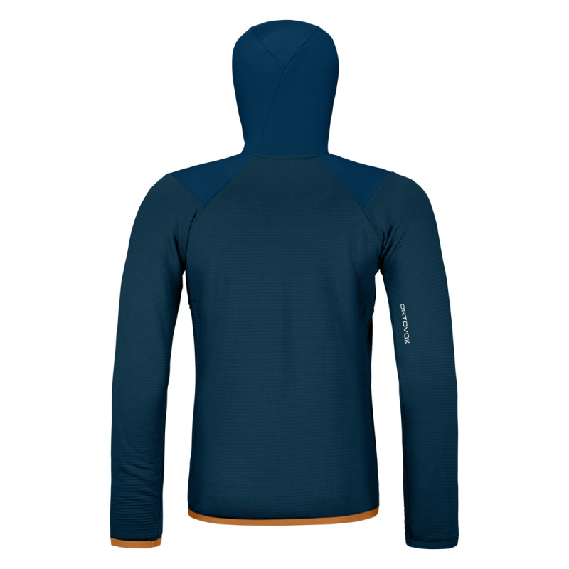 Pánska mikina Ortovox FLEECE GRID HOODY  - tmavo modrá