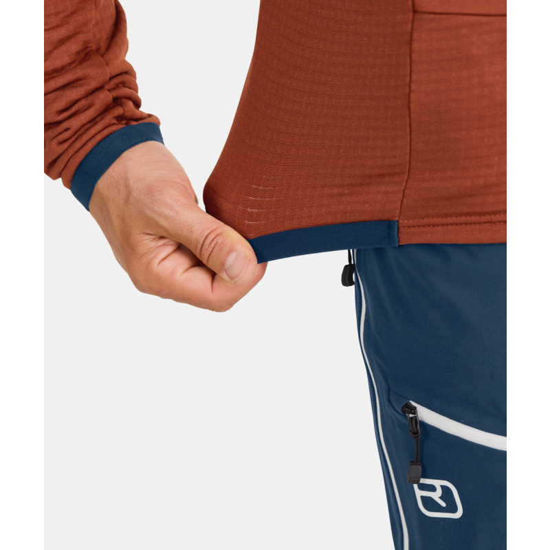 Pánska mikina Ortovox FLEECE GRID HOODY  - tmavo modrá