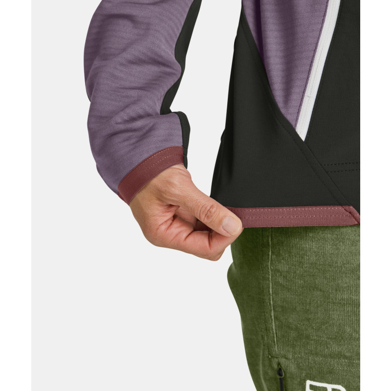 Dámska mikina Ortovox FLEECE RIB HOODY  - fialová