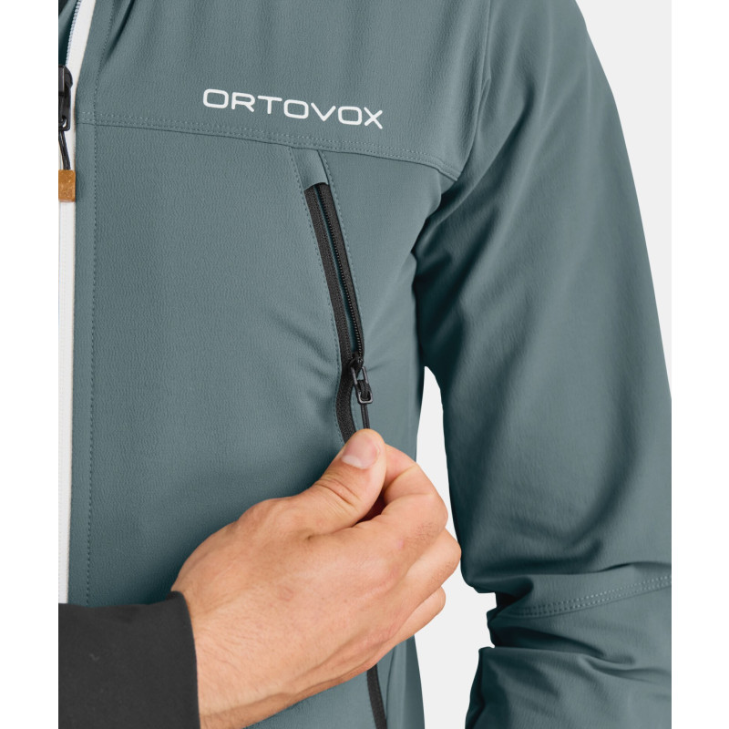 Pánska bunda Ortovox PALA HOODED JACKET  - tmavo šedá