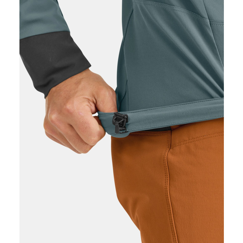 Pánska bunda Ortovox PALA HOODED JACKET  - tmavo šedá