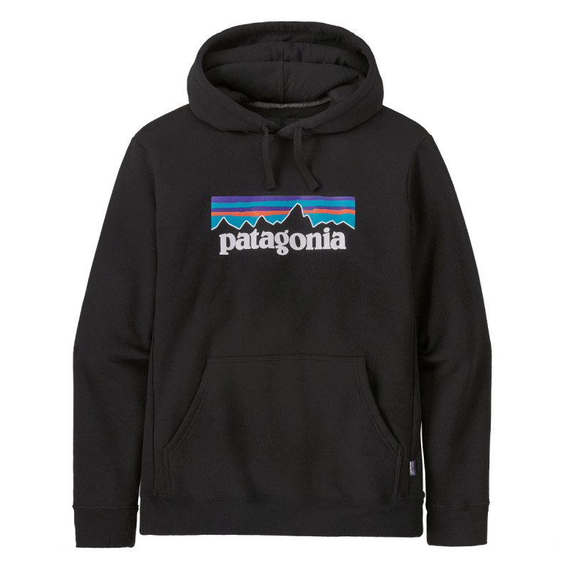 Pánska mikina Patagonia P-6 LOGO UPRISAL HOODY  - čierna