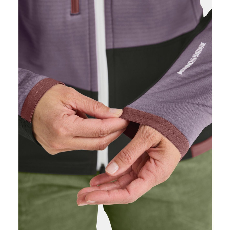 Dámska mikina Ortovox FLEECE RIB JACKET  - svetlo modrá