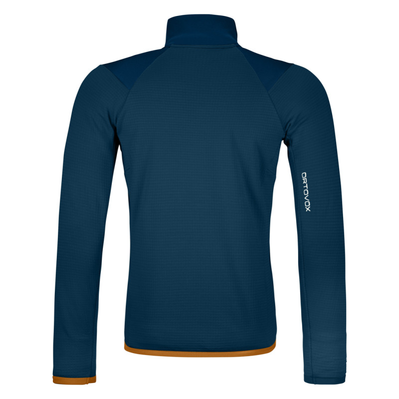 Pánská mikina Ortovox FLEECE GRID JACKET  - tmavě modrá