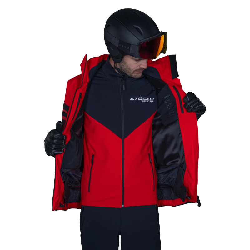 Pánska lyžiarská mikina Stöckli TECHNOSTRETCH WRT  - červená