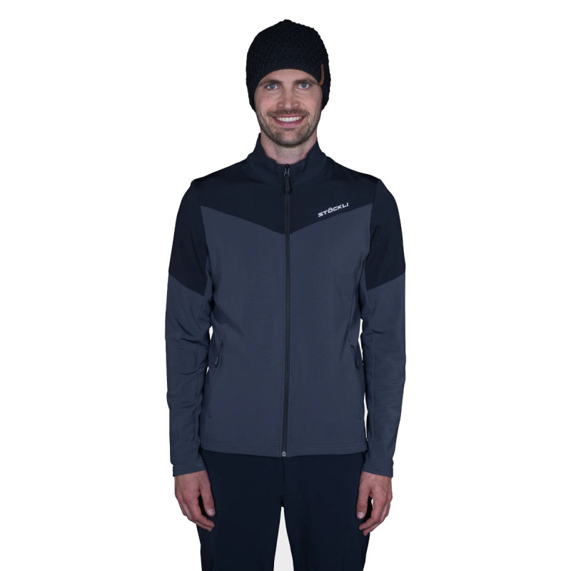 Pánská lyžařská mikina Stöckli TECHNOSTRETCH RACE  - tmavě šedá